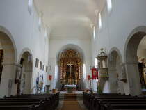 Hochaltar und Kanzel in der Klosterkirche Wechterswinkel (08.07.2018)