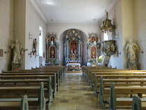 Wildflecken,  barocke Kanzel und Altre in der St. Josef Kirche (08.07.2018)