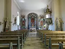 Wildflecken,  barocke Kanzel und Alt�re in der St. Josef Kirche (08.07.2018)