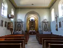 Elbersberg, Innenraum der Pfarrkirche St. Jakobus, erbaut von 1833 bis 1835 nach Plnen von Joseph Schierlinger (13.10.2018)