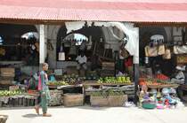 Markt in Stonetown auf Sansibar, Tansania. Foto vom April 2011.