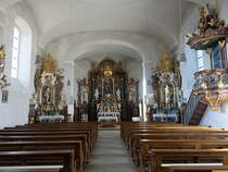Schesslitz, barocke Altre und Kanzel in der Spitalkirche St. Elisabeth (13.10.2018)