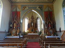 Bischwind, neugotische Altre in der Wallf. Kirche St. Maria Helferin der Christen (14.10.2018)