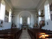 Dampfach, klassizistischer Innenraum der kath. Pfarrkirche St. Andreas (14.10.2018)