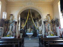 Pusselsheim, Innenraum der kath. Pfarrkirche St. Burkard (14.10.2018)