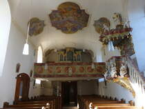 Rothmannsthal, Orgelempore in der kath. Maria Himmelfahrt Kirche (14.10.2018)