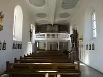 Wustviel, Orgelempore in der kath. Pfarrkirche St. Kilian (14.10.2018)