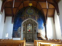 Wangen im Allgu, Gemlde im Torbogen von Professor Rudolf Schfer in der Ev. Stadtkirche (20.02.2021)