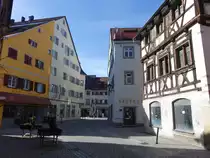 Wangen im Allg�u, Fachwerkh�user in der Schmiedstra�e (20.02.2021)