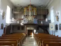 Waldsachsen, Orgelempore in der St. Laurentius Kirche (15.10.2018)