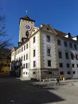 Regensburg, barockes alte Rathaus, Vierfl�gelanlage aus dem 17. Jahrhundert (28.02.2021)