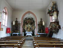 Ginolfs, Altre und Kanzel in der kath. Pfarrkirche St. Ottilia (16.10.2018)