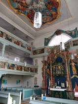 Sondheim vor der Rhn, Innenraum der evangelischen Pfarrkirche St. Michael (16.10.2018)