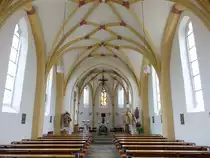 Haarbach, sp�tgotischer Innenraum der St. Martin Kirche (20.10.2018)