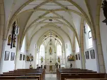 Kirn, sp�tgotischer Innenraum der kath. Pfarrkirche St. Ulrich, erbaut ab 1468 (20.10.2018)