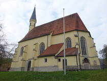 St. Anna bei Ering, Wallfahrtskirche, sptgotische Saalkirche, erbaut im 14. Jahrhundert (20.10.2018)