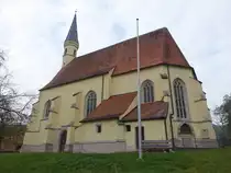 St. Anna bei Ering, Wallfahrtskirche, sp�tgotische Saalkirche, erbaut im 14. Jahrhundert (20.10.2018)