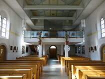 Bchlberg, Orgelempore in der kath. Pfarrkirche St. Ulrich (21.10.2018)