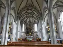Kellberg, nachgotischer Innenraum der kath. Pfarrkirche St. Blasius, erbaut bis 1654 (21.10.2018)