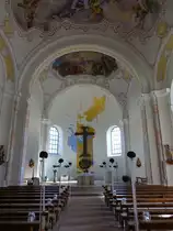 R�hrnbach, Chor der kath. Pfarrkirche St. Michael, erbaut bis 1748 (22.10.2018)