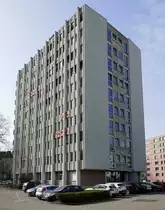 Freiburg, in diesem Geb�ude befindet sich die Oberfinanzdirektion Karlsruhe-Dienstsitz Freiburg, Feb.2021