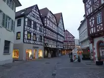 Mosbach, historische Fachwerkh�user in der Hauptstra�e (24.12.2018)