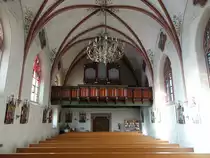 Hammereisenbach, Orgelempore in der kath. Pfarrkirche St. Johann (26.12.2018)