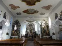 St. M�rgen, Innenraum der Klosterkirche Maria Himmelfahrt, Alt�re von Johann Martin Hermann (26.12.2018)