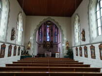 Dangstetten, Innenraum mit gotischem Altar in der St. Anna Kirche (30.12.2018)