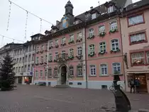 Waldshut, barockes Rathaus, erbaut 1766 durch Ferdinand Weitzenegger (30.12.2018)