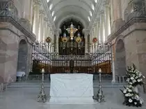 St. Blasien, Chororgel und Chorgitter von Johann Jacob Carl Hugenest im Dom (31.12.2018)