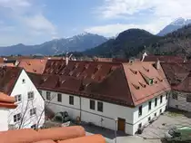 F�ssen, ehem. Benediktiner Kloster St. Mang, unregelm��ige Vierfl�gelanlage mit drei unterschiedlich gro�en Innenh�fen, erbaut ab 1732 (26.04.2021)