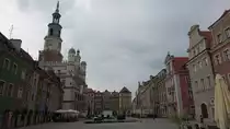 Poznan / Posen, Blick auf den Hauptplatz Rynek mit Rathaus und B�rgerh�user (12.06.2021)