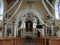 Slawsk Wielki, barocker Innenraum der Pfarrkirche St. Bartholomus (12.06.2021)