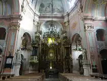 Wlodawa, sp�tbarocker Innenraum der Pfarrkirche St. Ludwig (16.06.2021)