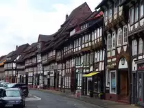 Fachwerkh�user-Zeile in Einbeck, Sommer 2020