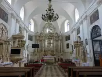 Labunie, barocker Innenraum der Pfarrkirche St. Dominikus (16.06.2021)
