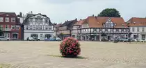 Fachwerkh�user am Paradeplatz in Rendsburg. Aufnahme: 29. Juni 2021.