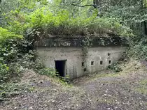 Andholm Batterie n�rdlich von R�dekro (deutsch: RothenkrugDie Sicherungsstellung Nord ist eine Befestigungslinie, die im Ersten Weltkrieg zwischen 1916 und 1918 vom deutschen Milit�r als Sicherung gegen Angriffe aus dem Norden angelegt wurde. Die Linie verlief quer durch das damals zu Deutschland z�hlendeNordschleswig, von Hoptrup an der Ostk�ste bis an die Westk�ste in H�he von Sk�rb�k (deutsch: Scherrebeck). Sie bestand aus Stacheldrahtsperren, einer doppelten Linie von teilweise eingegrabenen Sch�tzengr�ben, Artilleriestellungen und Unterst�nden sowie alles in allem etwa 800 Bunkeranlagen.
Aufnahme: 9. August 2021.