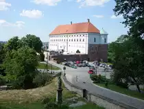 Sandomierz, Schloss, erbaut 1362 von Kasimir dem Gro�en, 1525 umgestaltet im Stil der Renaissance (18.06.2021)