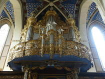 Sandomierz, Orgel von A. Nitrowski in der Kathedrale Maria Geburt, erbaut von 1694 bis 1697 (18.06.2021)