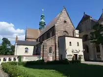 Wachock, Klosterkirche zu Unseren Lieben Frau, dreischiffige Basilika, erbaut von 1218 bis 1239 (18.06.2021)