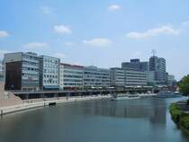 Berliner Promenade in Saarbrcken, aufgenommen von der Luisenbrcke, Sommer 2013