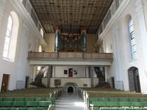 Wrzburg, Orgelempore in der Ev. Pfarrkirche St. Stephan (21.02.2021)