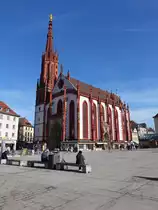 W�rzburg, St. Marien Kirche am unteren Markt, erbaut ab 1377 (21.02.2021)