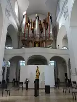 W�rzburg, Orgelempore in der Augustinerkirche, erbaut von 1995 bis 1996 von der Orgelbaufirma Klais (21.02.2021)