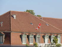 Berliner Bildungscampus fr Gesundheitsberufe gGmbH auf dem Gelnde des Klinikum Neuklln Vivantes am 03. September 2021 nahe dem Landeplatz fr Hubschrauber am 03. September 2021. Im Vordergrund der Windsack fr die Notarzt Hubschrauber