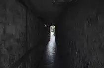 B�cker-Gang an der L�becker Glockengie�erstra�e. Der gang ist �ffentlich zug�nglich, nachts allerdings geschlossen. Aufnahme: 21. August 2021.