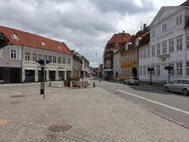 Nakskov, historische Gebude am Axeltorv Platz (18.07.2021)