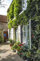 Haus am �bergang zwischen B�ckergang und L�ngreens Gang in der L�becker Altstadt- Aufnahme: 21. August 2021. Aufnahme: 21. August 2021.